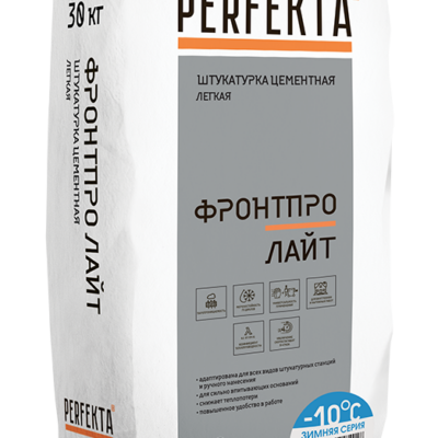 Штукатурка цементная легкая Фронтпро Лайт Зимняя серия, 30 кг