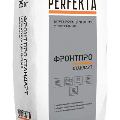 Штукатурка цементная универсальная Фронтпро Стандарт, 25 кг